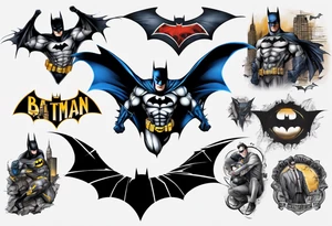 batman gotham sleeve tattoo idea