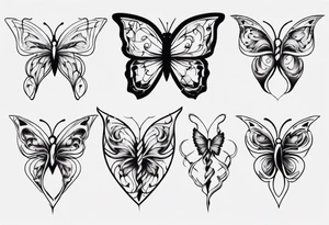 Butterfly wrapped in heart tattoo idea