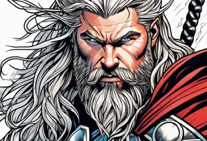 The Mighty Thor that looks like the Chris Hemsworth version tattoo idea