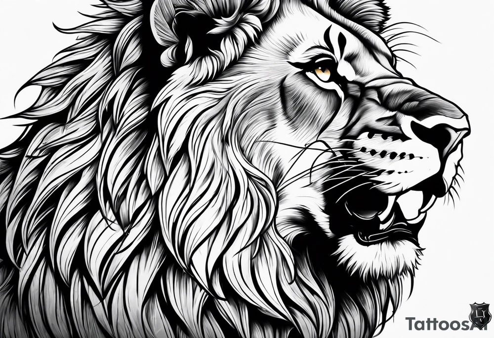 little lion tattoo idea
