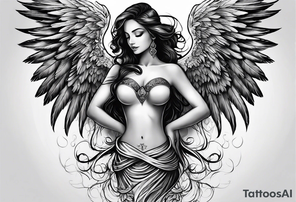 Angel wings tattoo idea