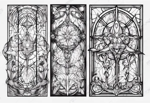 Stained glass window tattoo idea