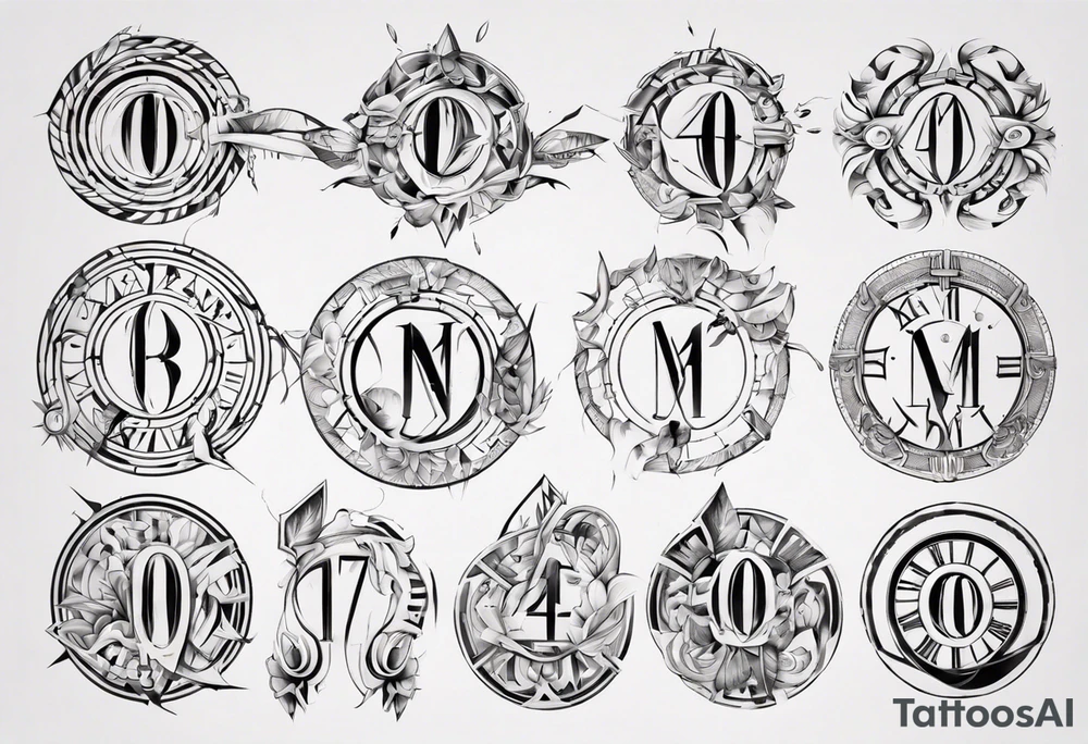 roman number tattoo idea