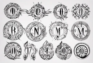 roman number tattoo idea