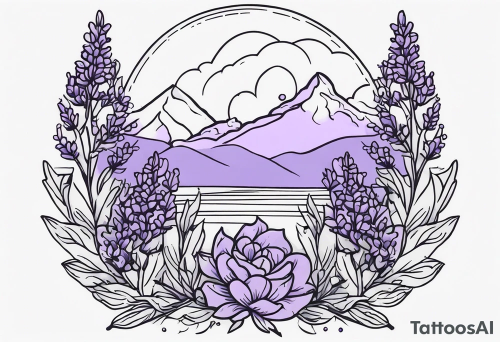 lavender tattoo idea
