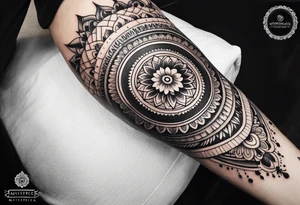 Mandala full arm tattoo idea