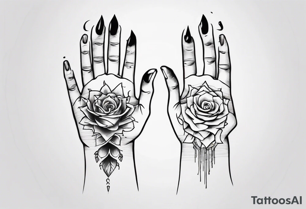 Really simple, only a few lines 
and clean tattoo of . two hands holding tattoo idea