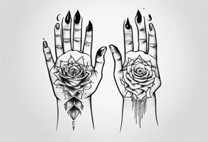 Really simple, only a few lines 
and clean tattoo of . two hands holding tattoo idea