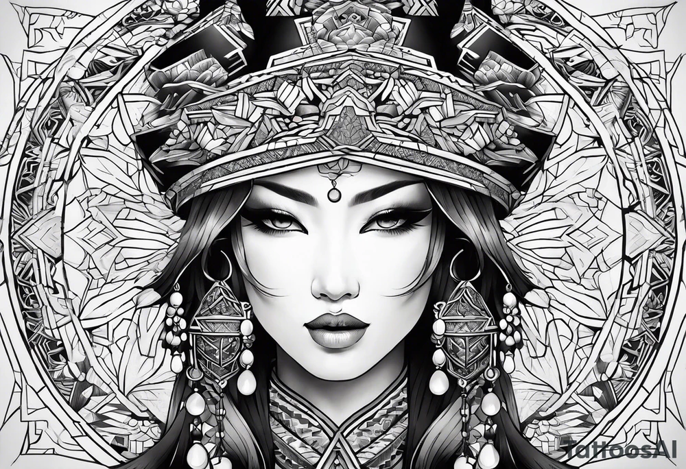 Geometric pattern tattoo idea