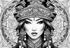 Geometric pattern tattoo idea