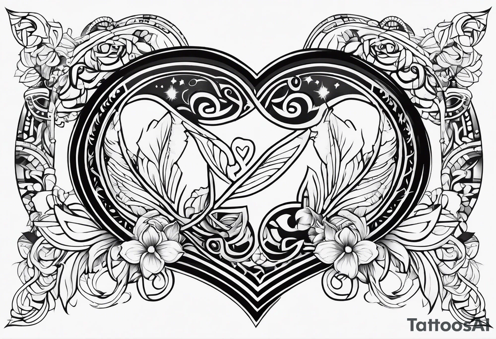 Love, source, abundance, Gemini symbol tattoo idea