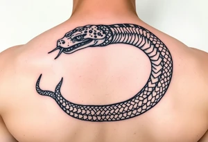 Detailed unique amazing looking snake who Battles the mental State derealisation. Elements like fire, water, or lightning. tattoo idea