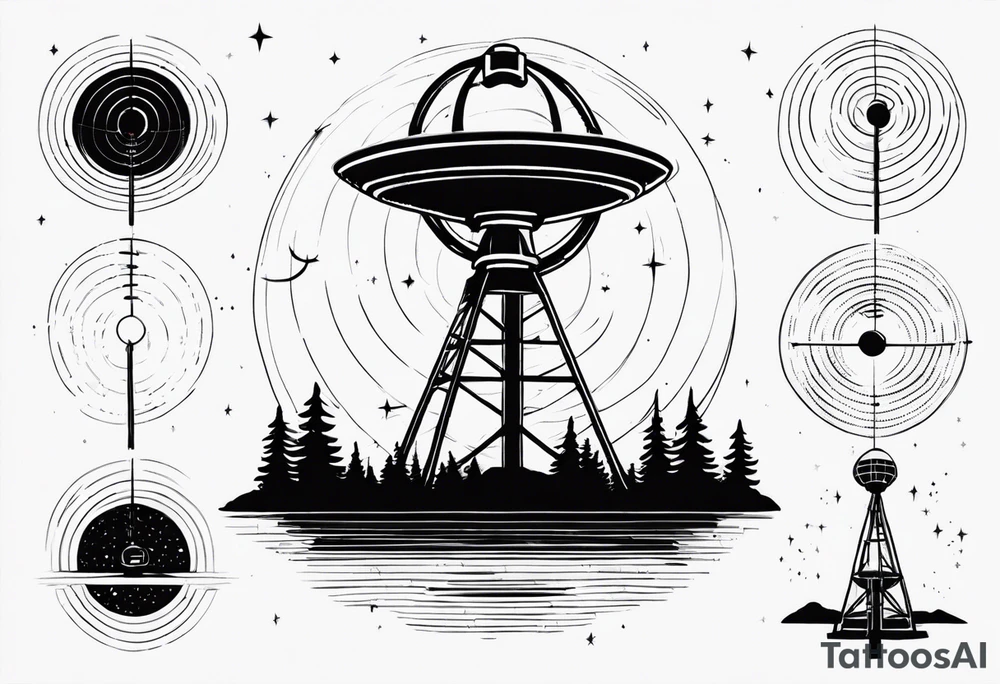 radio telescope antenna tattoo idea