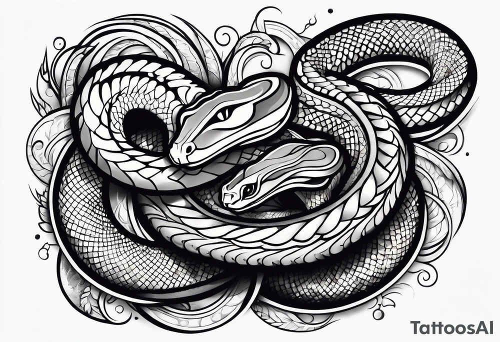 Neo traditional snake tattoo idea