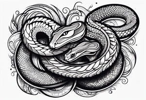 Neo traditional snake tattoo idea