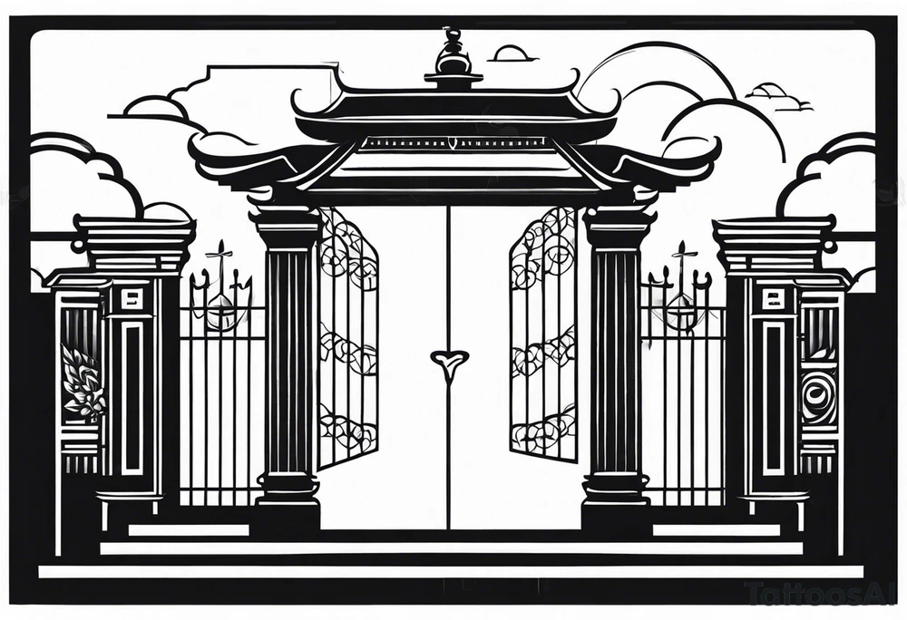 heaven gate vector tattoo idea