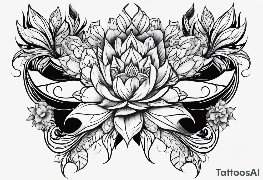 Thigh tattoo for female tattoo idea