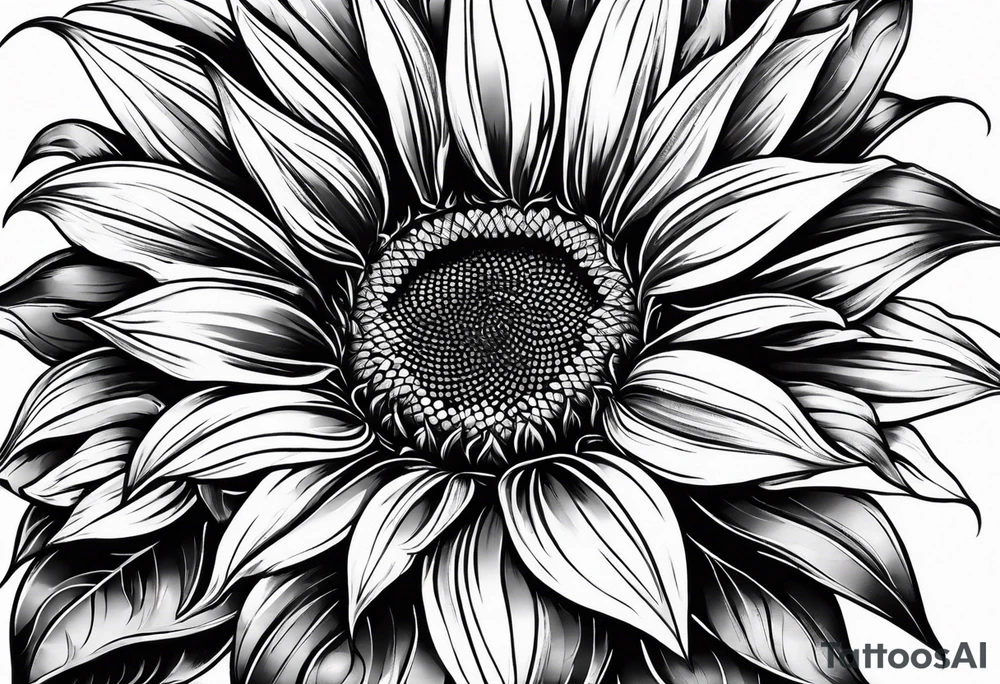 sunflower to cover scars with stem around the arm tattoo idea