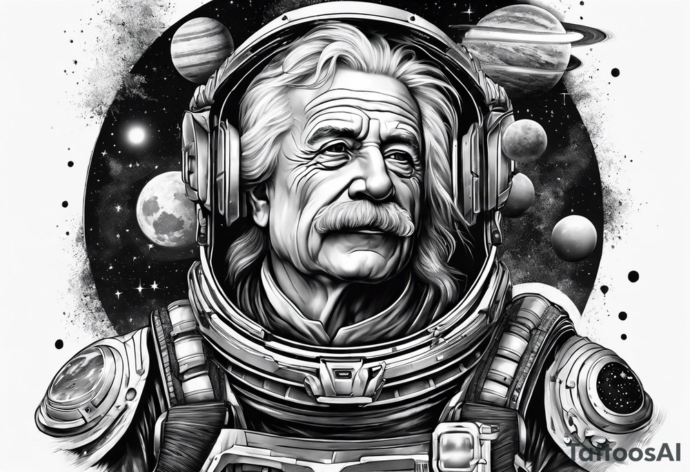 Spartan, outer space, Einstein, physics, writing, sleeve tattoo tattoo idea Spartan, outer space, Einstein, physics, writing, sleeve tattoo tattoo idea