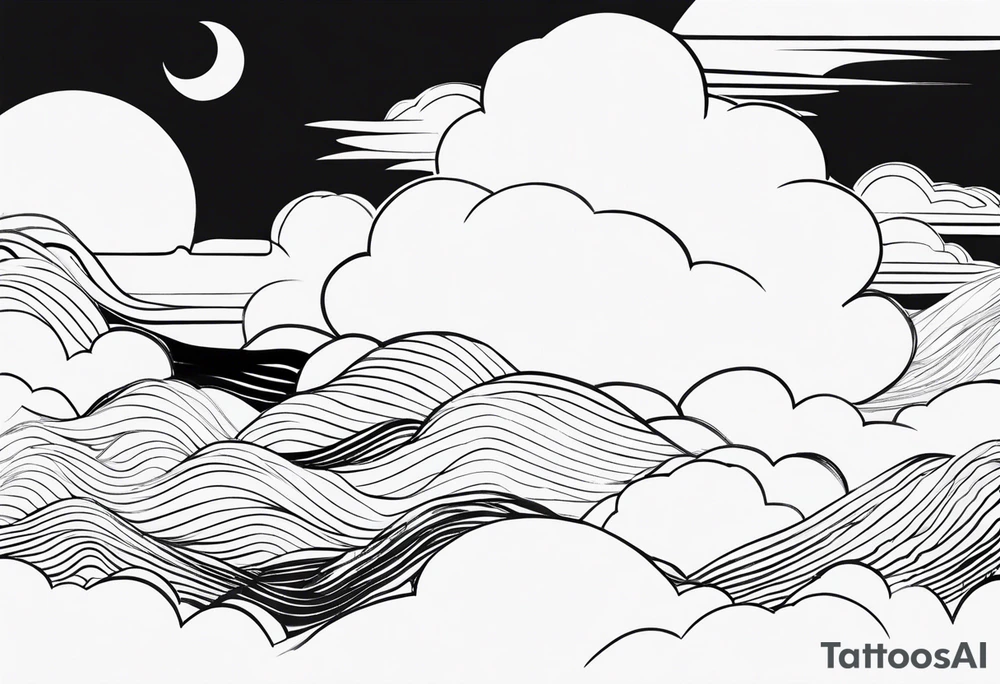 cloud, wind, tattoo idea