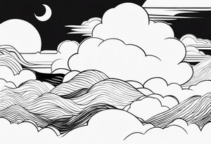 cloud, wind, tattoo idea