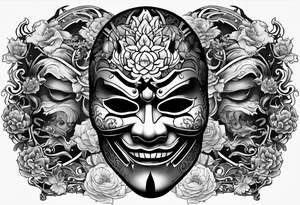 Japanese art, Jason mask, horror tattoo idea