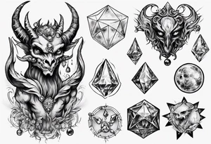 The Demon Stolas obsessed with gems, knowledge of astrology and poisonous gems. tattoo idea