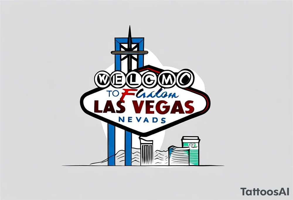 Las vegas sign tattoo idea
