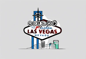 Las vegas sign tattoo idea