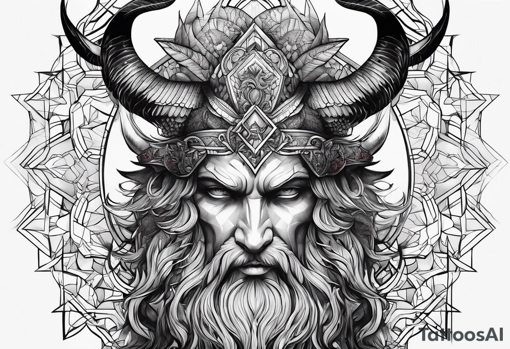 Lucifer com asas de morcego tattoo idea