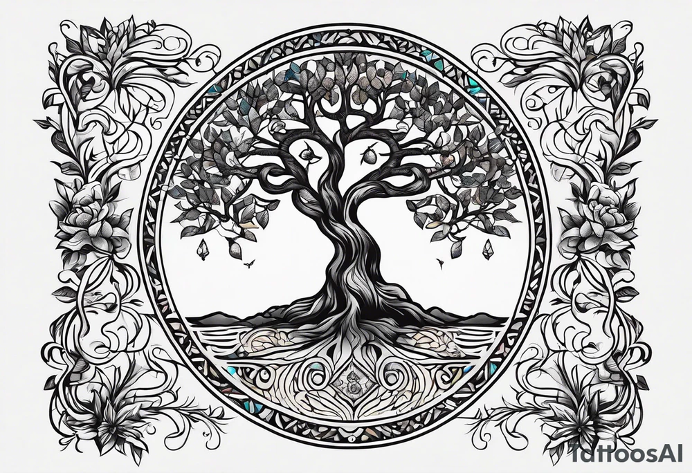 tiny tree of life tattoo idea