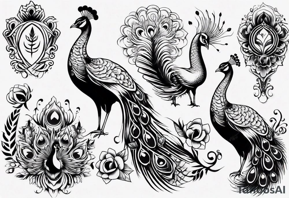 peacock tattoo idea