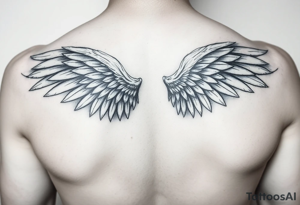 angel wings tattoo idea