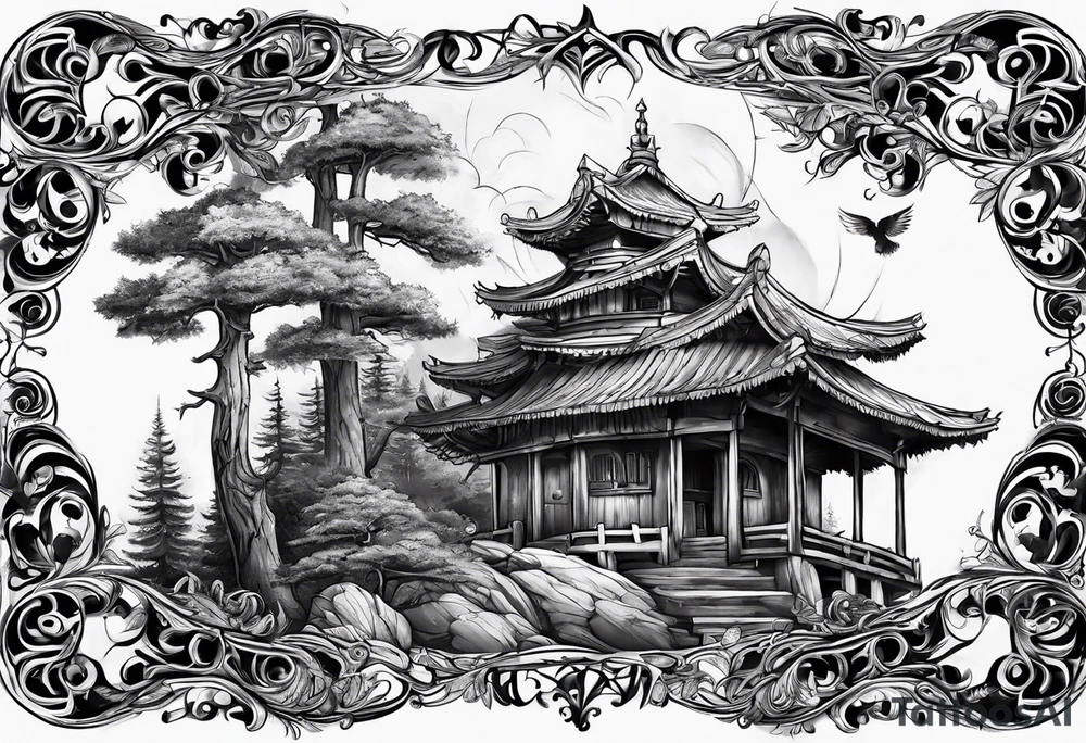 Baum mit langen Wurzeln tattoo idea