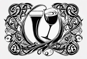 Cheers Mate text, armband +Celtic +Cancer Ribbon +tribal +artistic +a toast tattoo idea