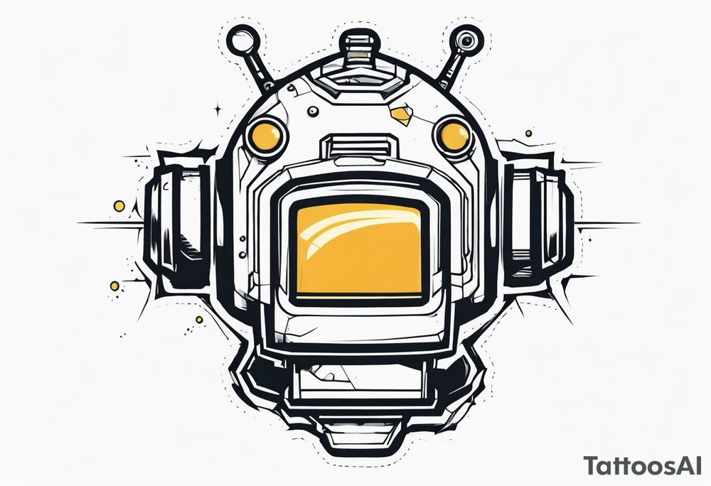 broken robot tattoo idea