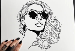woman with big titts, capricorn with sunglasses tattoo idea