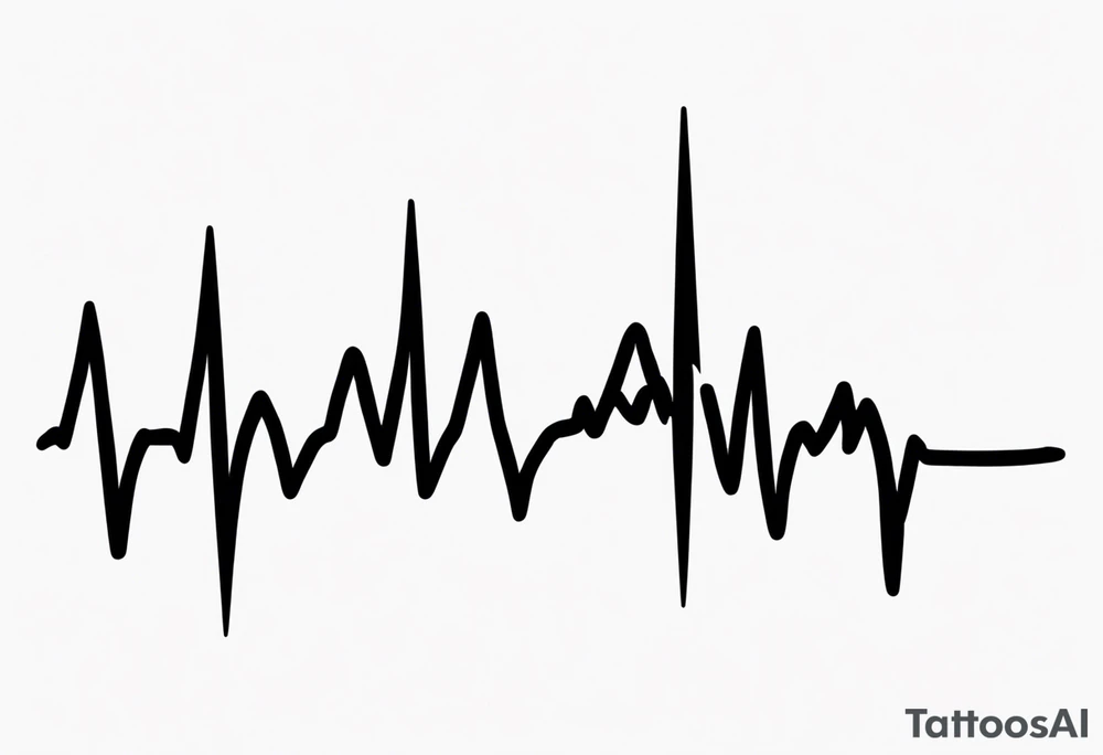 Simple ekg tattoo idea