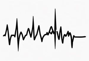 Simple ekg tattoo idea