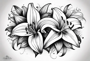 lilies growing tattoo idea