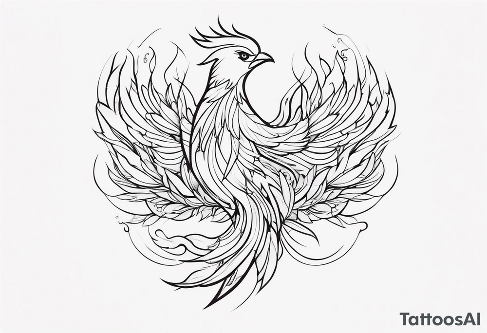 happy 
phoenix tattoo idea