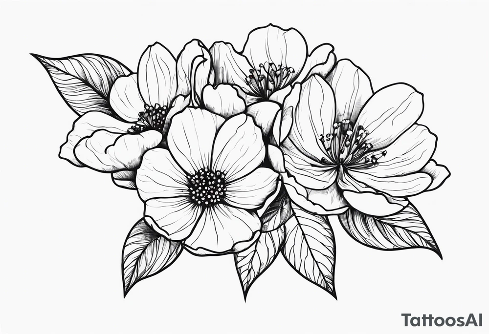 VariasFlores pequenas de cerejeira tattoo idea