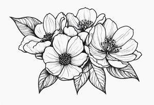 VariasFlores pequenas de cerejeira tattoo idea