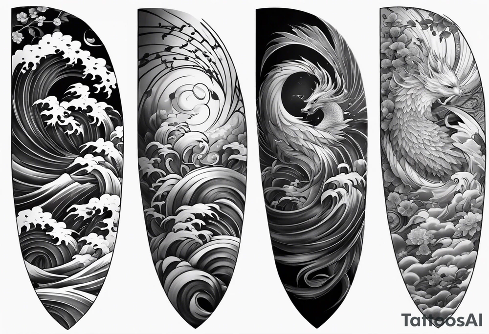 thick spiral japanese sleeve tattoo tattoo idea