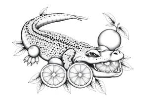 gator an oranges tattoo idea