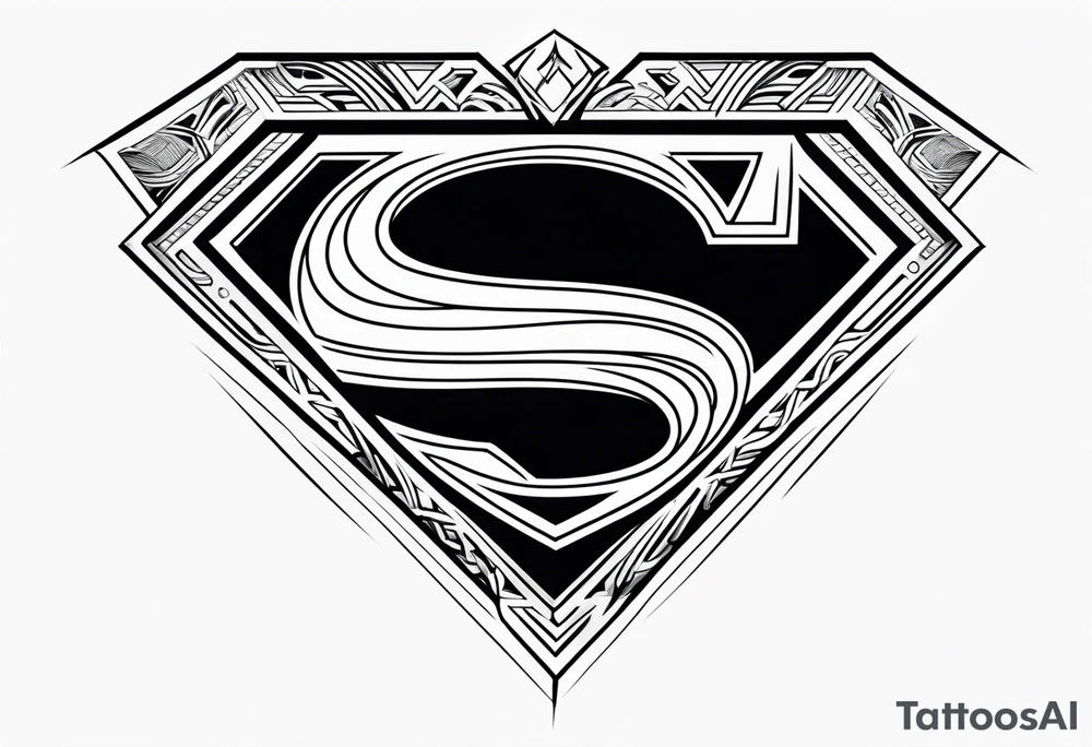 Superman logo tribal tattoo idea