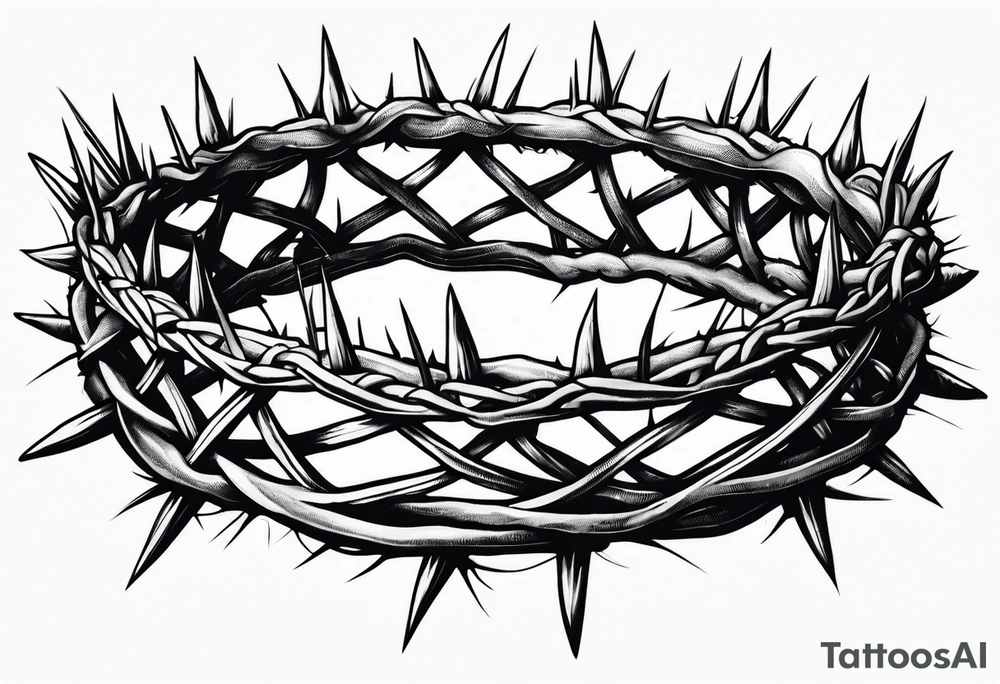crown of thorns tattoo idea