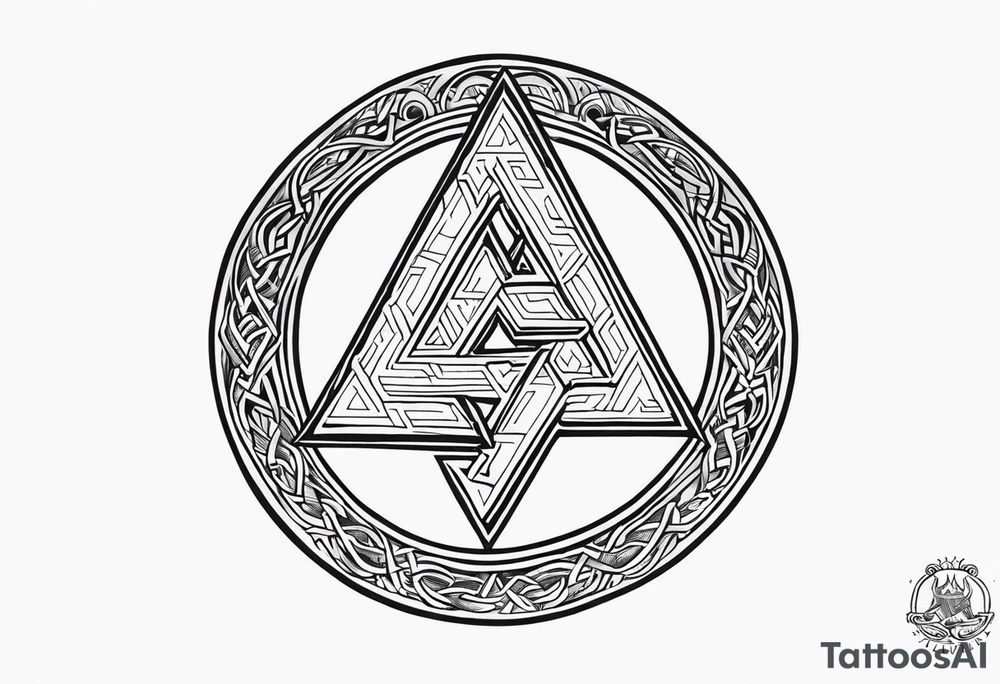 Valhalla shield sword valknut axe tattoo idea