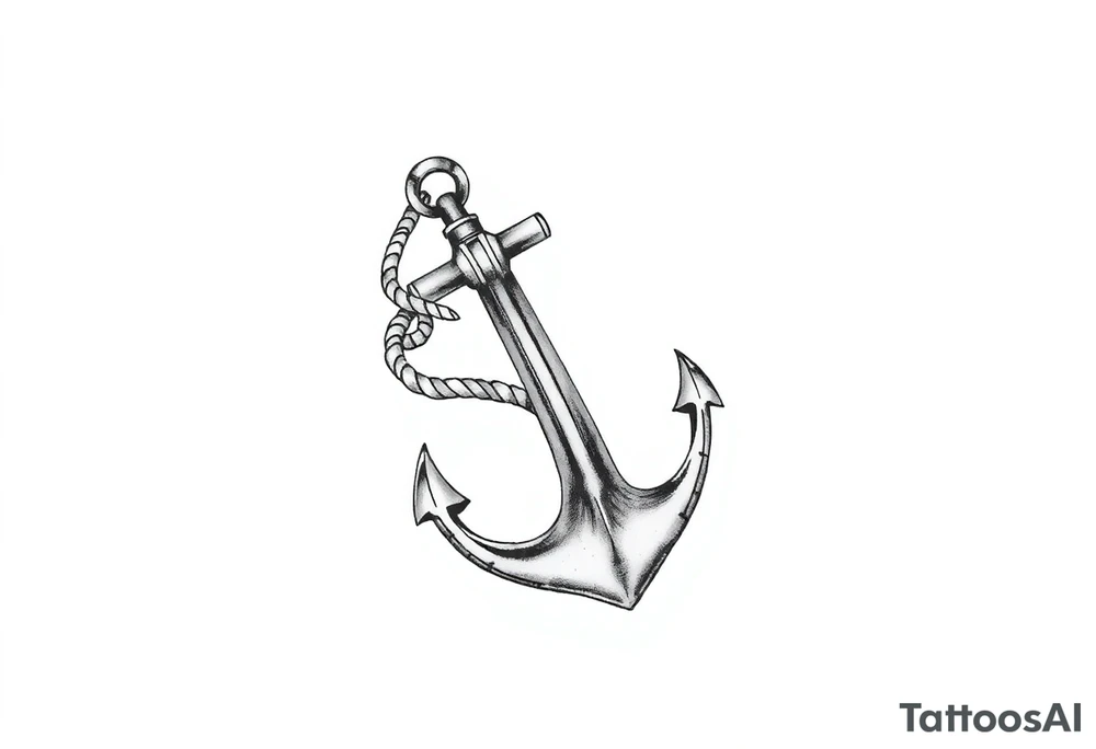 weathered anchor wrapped in nautical rope with sea waves leg sleeve tattoo idea