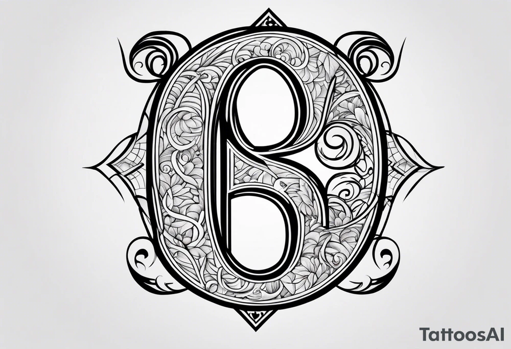 Fancy letter D and G tattoo idea